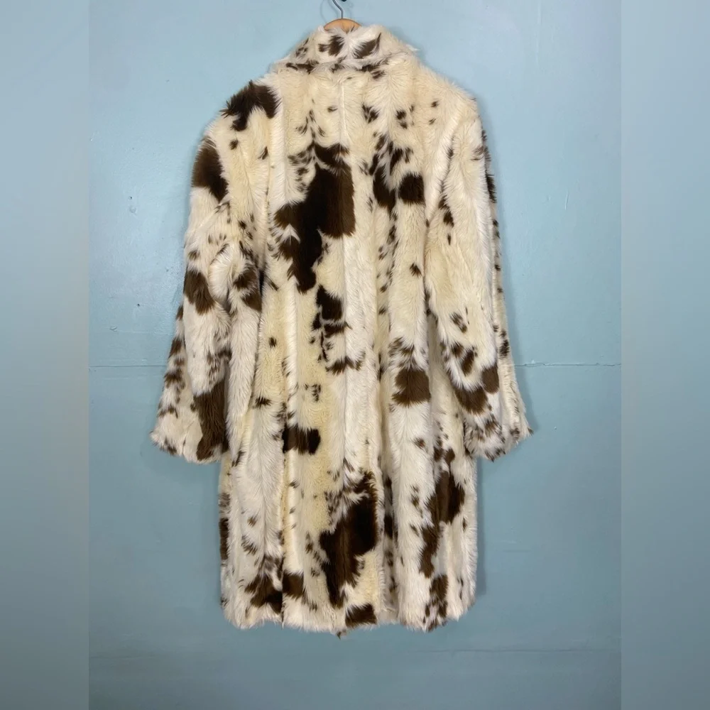 Anthropologie Maeve Grand Glam Faux Fur Coat Size 1X‎
